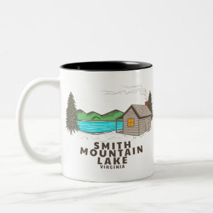 Smith Mountain Lake Cabin Two-Tone Coffee Mug