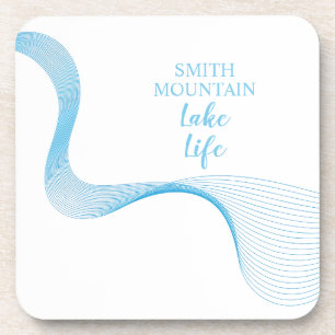 Smith Mountain Lake Life Spun nice blue lines- Vir Beverage Coaster