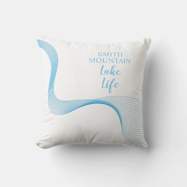 Smith Mountain Lake Life Spun Polyester Square Pil Throw Pillow (Front)