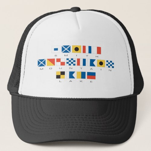 Smith Mountain Lake Nautical Flags Trucker Hat