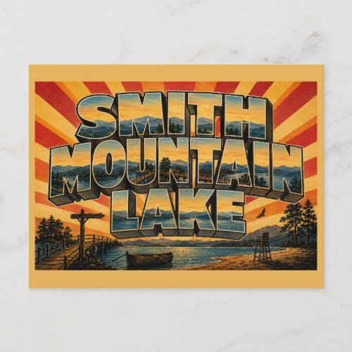 Smith Mountain Lake VA Blue Ridge Shoreline Art Postcard