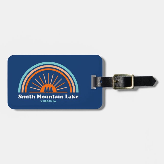Smith Mountain Lake Virginia Rainbow Luggage Tag (Front Horizontal)