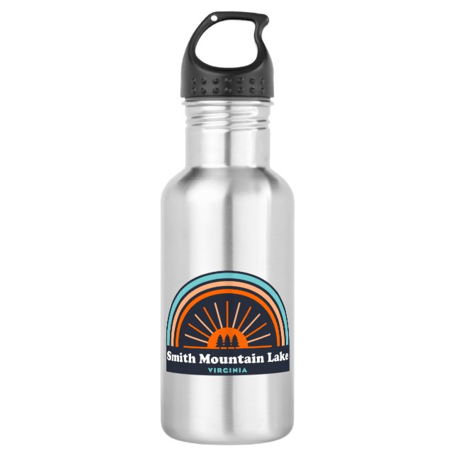 Smith Mountain Lake Virginia Rainbow Stainless Steel Water Bottle (Front)