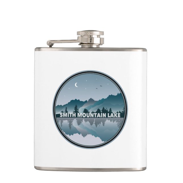 Smith Mountain Lake Virginia Reflection Flask (Front)
