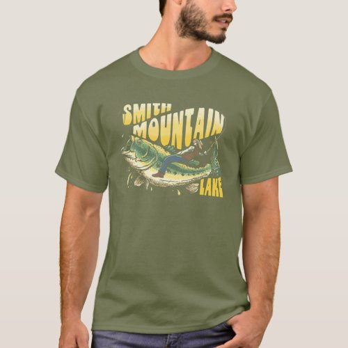 Smith Mountain Lake Virginia Striped Bass Fishing T_Shirt