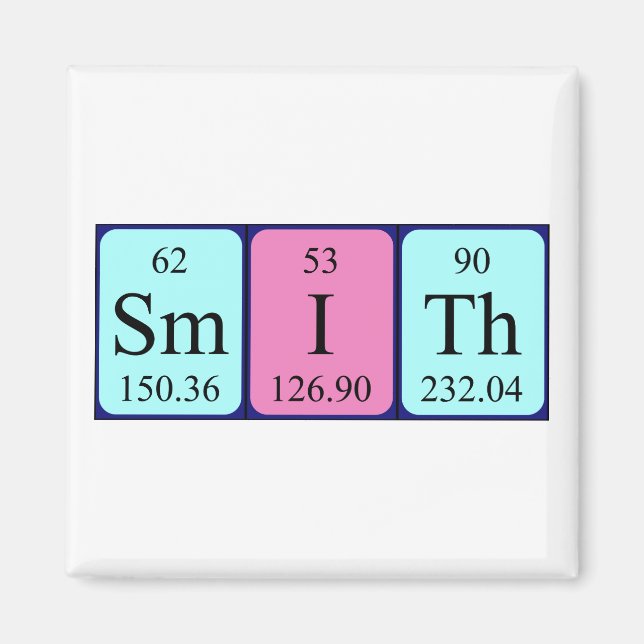 Smith periodic table name magnet (Front)