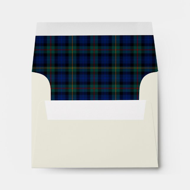 Smith Plaid Lined Wedding Thank You Card Envelope (Back (Bottom))