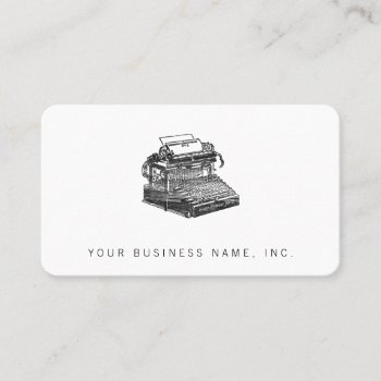 Smith Premier No. 2 Typewriter Business Card by TerryBain at Zazzle