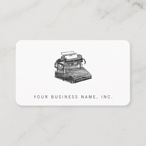 Smith Premier No 2 Typewriter Business Card