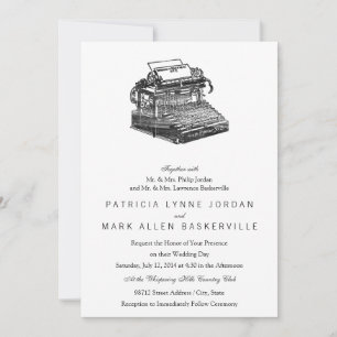 Smith Premier No. 2 Typewriter Invitation