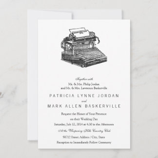 Smith Premier No. 2 Typewriter Invitation
