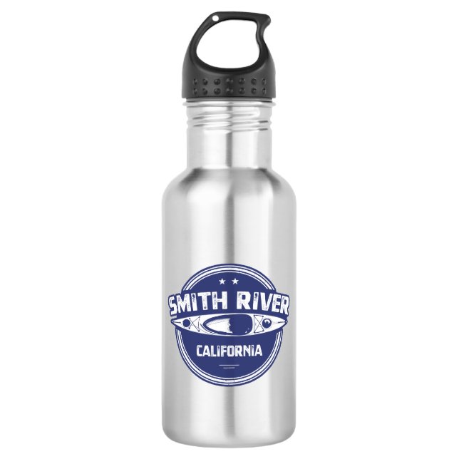 Smith River California Kayaking Stainless Steel Water Bottle (Front)