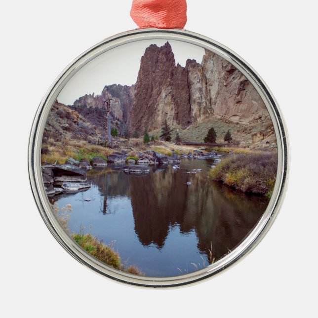 Smith Rock Bend Oregon Metal Ornament (Front)