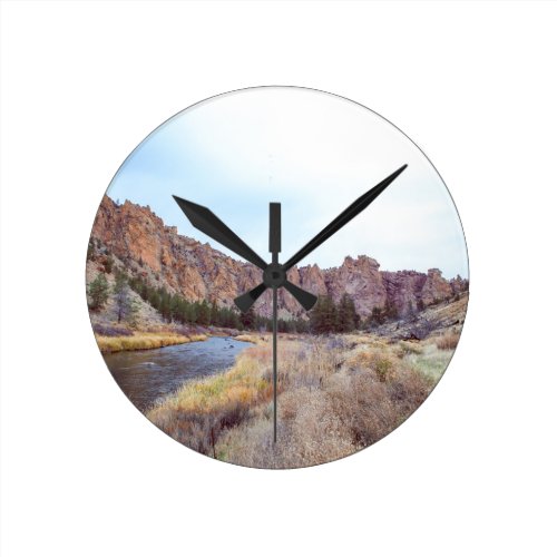 Smith Rock Bend Oregon Round Clock