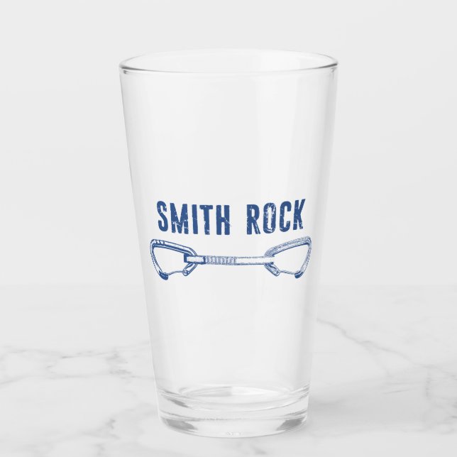 Smith Rock Climbing Quickdraw Glass (Front)