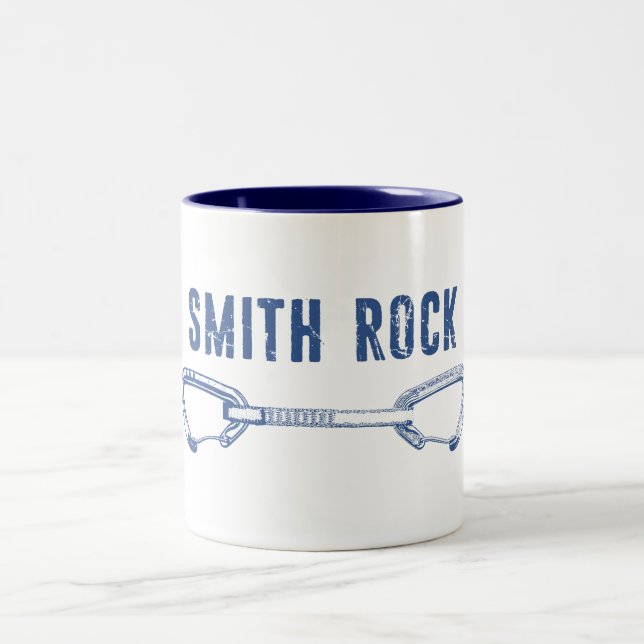 Smith Rock Climbing Quickdraw Two-Tone Coffee Mug (Center)