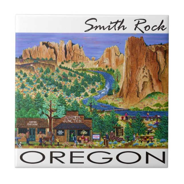 Smith Rock ~ Oregon Ceramic Tile (Front)