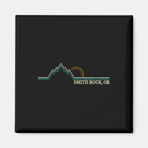 Smith Rock Oregon Retro Mountain Climbing Summer Magnet