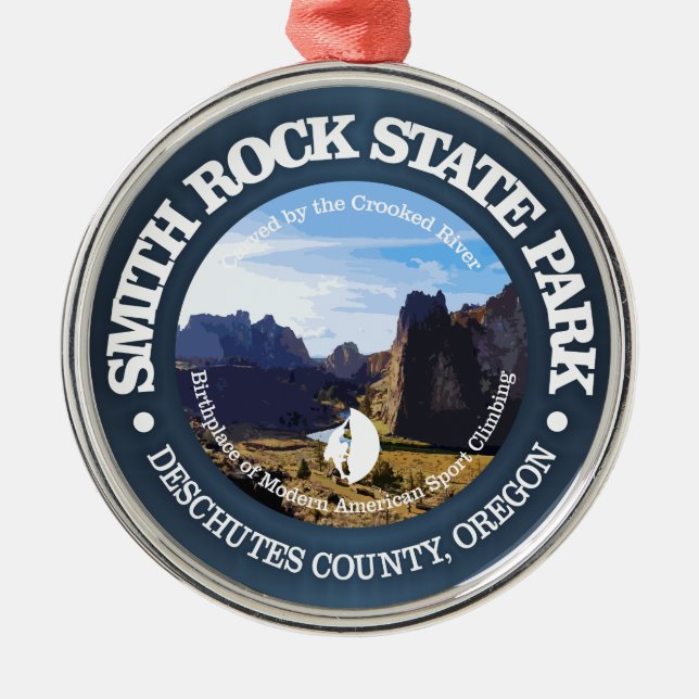 Smith Rock SP Metal Ornament (Front)