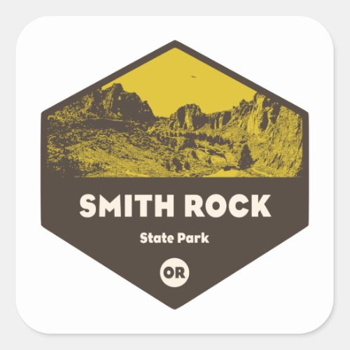 Smith Rock State Park Oregon Square Sticker