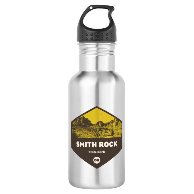 Smith Rock State Park Oregon Stainless Steel Water Bottle (Front)