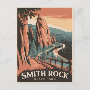 Smith Rock State Park Vintage Postcard