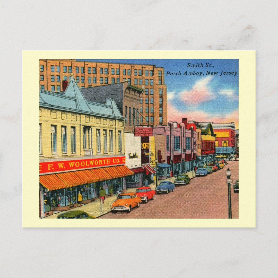Smith St., Perth Amboy, New Jersey Vintage Postcard Zazzle
