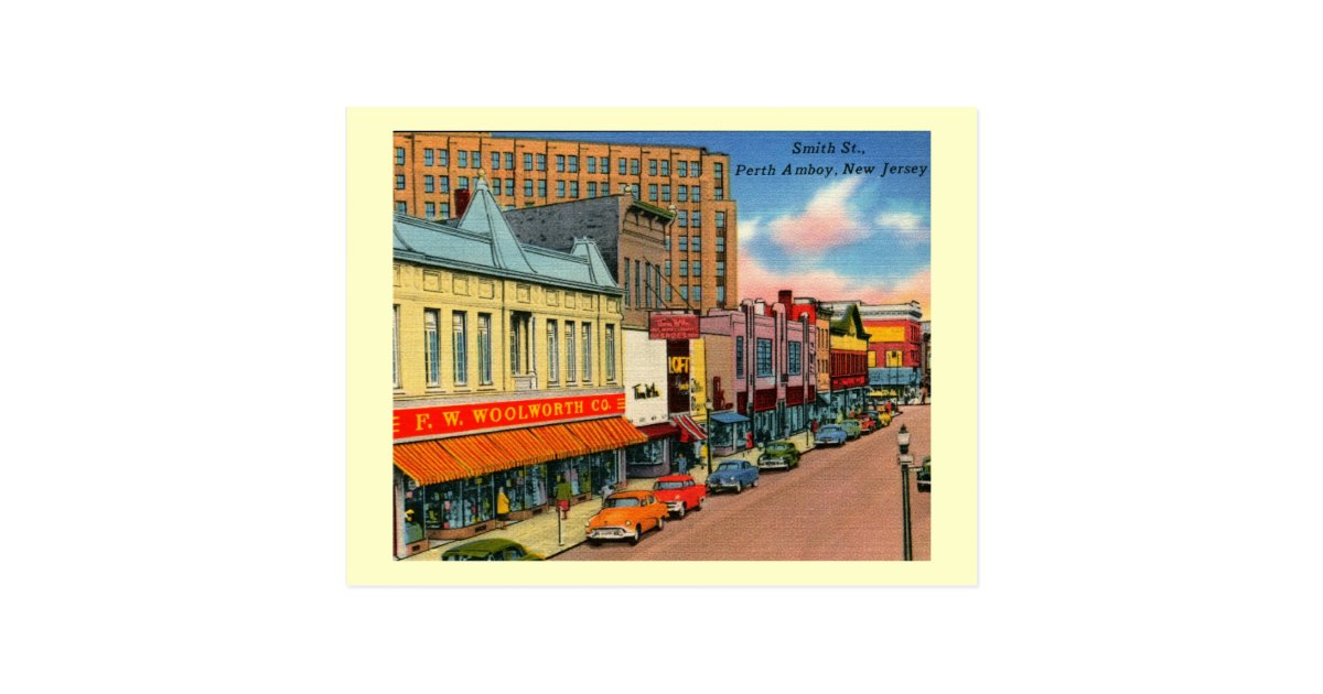 Smith St., Perth Amboy, New Jersey Vintage Postcard | comicsahoy.com