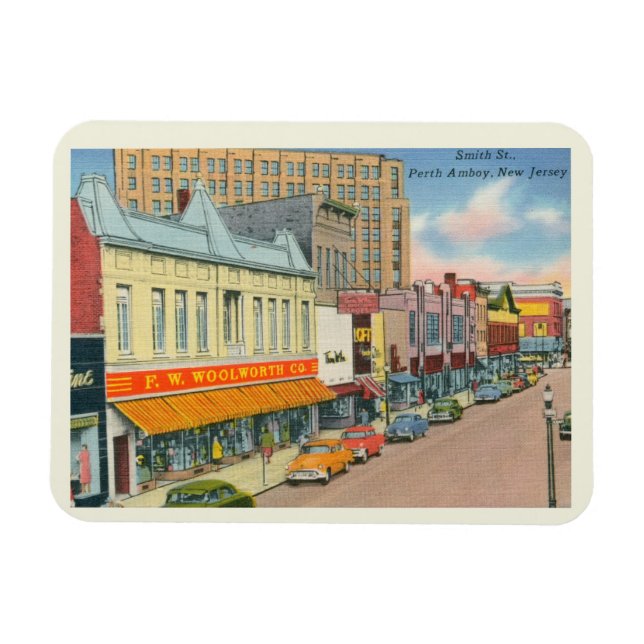 Smith St., Perth Amboy, NJ Vintage Style Magnet (Horizontal)