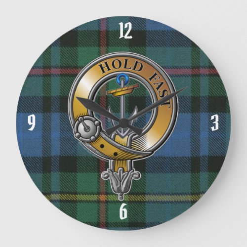 Smith Tartan  Badge Large Clock