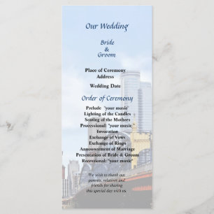 Smithfield St Bridge and Skyline Wedding Program