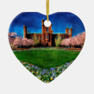 Smithsonian Castle Garden Cherry Blossoms Ceramic Ornament