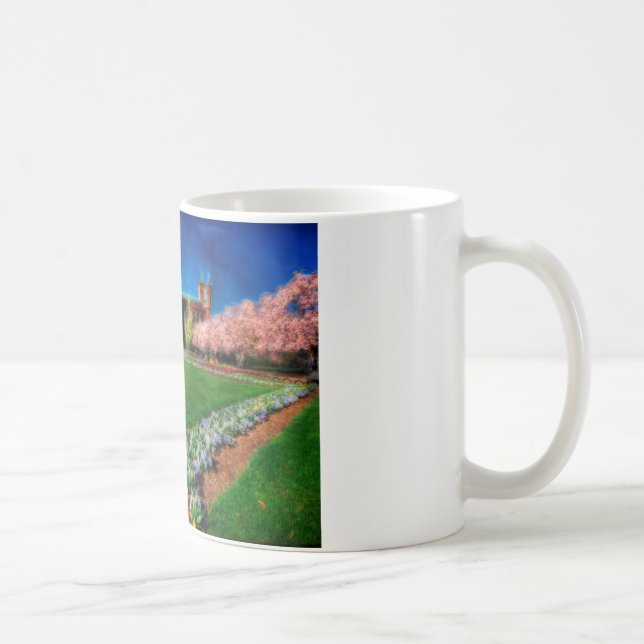 Smithsonian Castle Garden Cherry Blossoms Coffee Mug (Right)