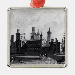 Smithsonian Institution from the South West Metal Ornament