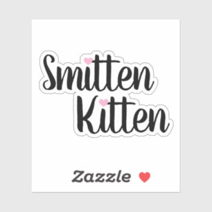 Smitten Kitten Cute Valentine Sticker