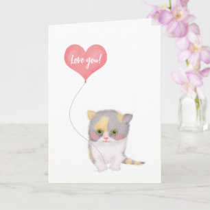 Smitten Kitten 'Love you' Valentine's Day card