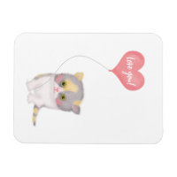 Smitten Kitten 'Love you' Valentine's Day magnet