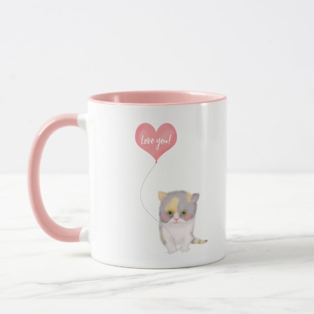 Smitten Kitten 'Love you' Valentine's Day mug (Left)