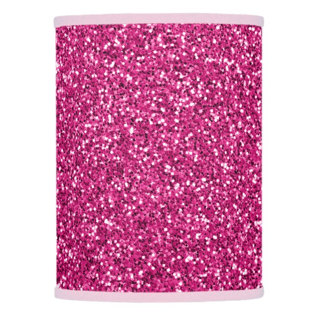 Smitten Pink Glitter Lamp Shade (Front)