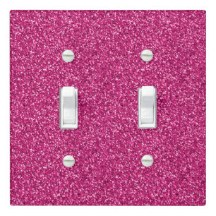 Smitten Pink Glitter Light Switch Cover
