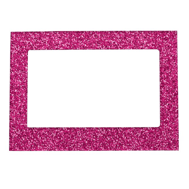 Smitten Pink Glitter Magnetic Frame (Front)