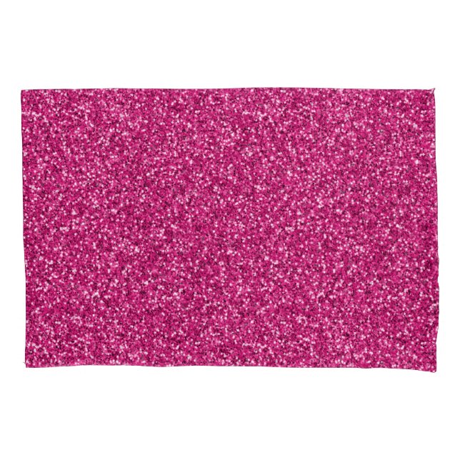 Smitten Pink Glitter Pillow Case (Front)