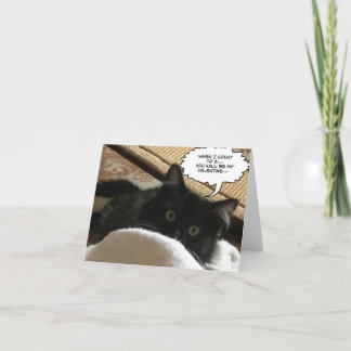 Smittens says, 3!!! Happy Valentine's Day Holiday Card