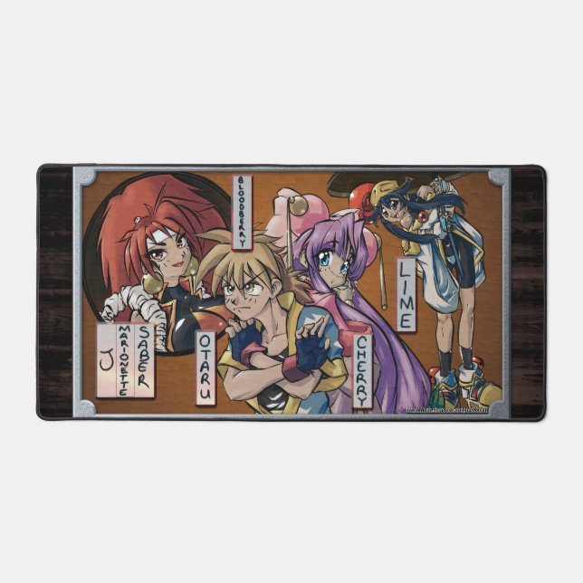 SMJ Woodblock print Desk Mat (Front)