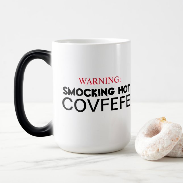 Smocking Hot Covfefe Color Morph Mug (With Donut)