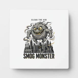 Smog Monster Shirt Vintage Engraving Eco Warning A Plaque
