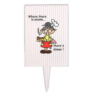 Smoke and Dinner T-shirts and Gifts Cake Topper