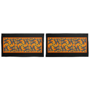 Smoke and Fire Quilt-design King Size Pillow Case