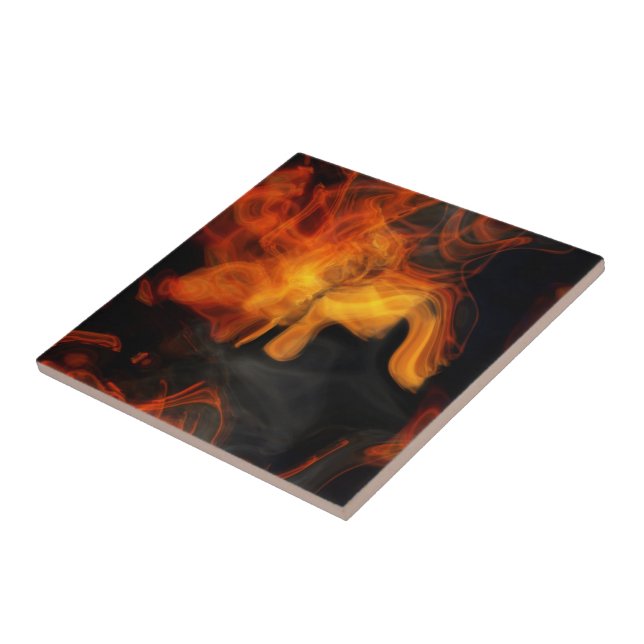 Smoke and Flames Ceramic Tile (Side)