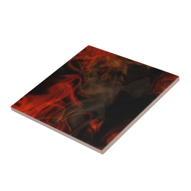 Smoke and Flames Ceramic Tile (Side)